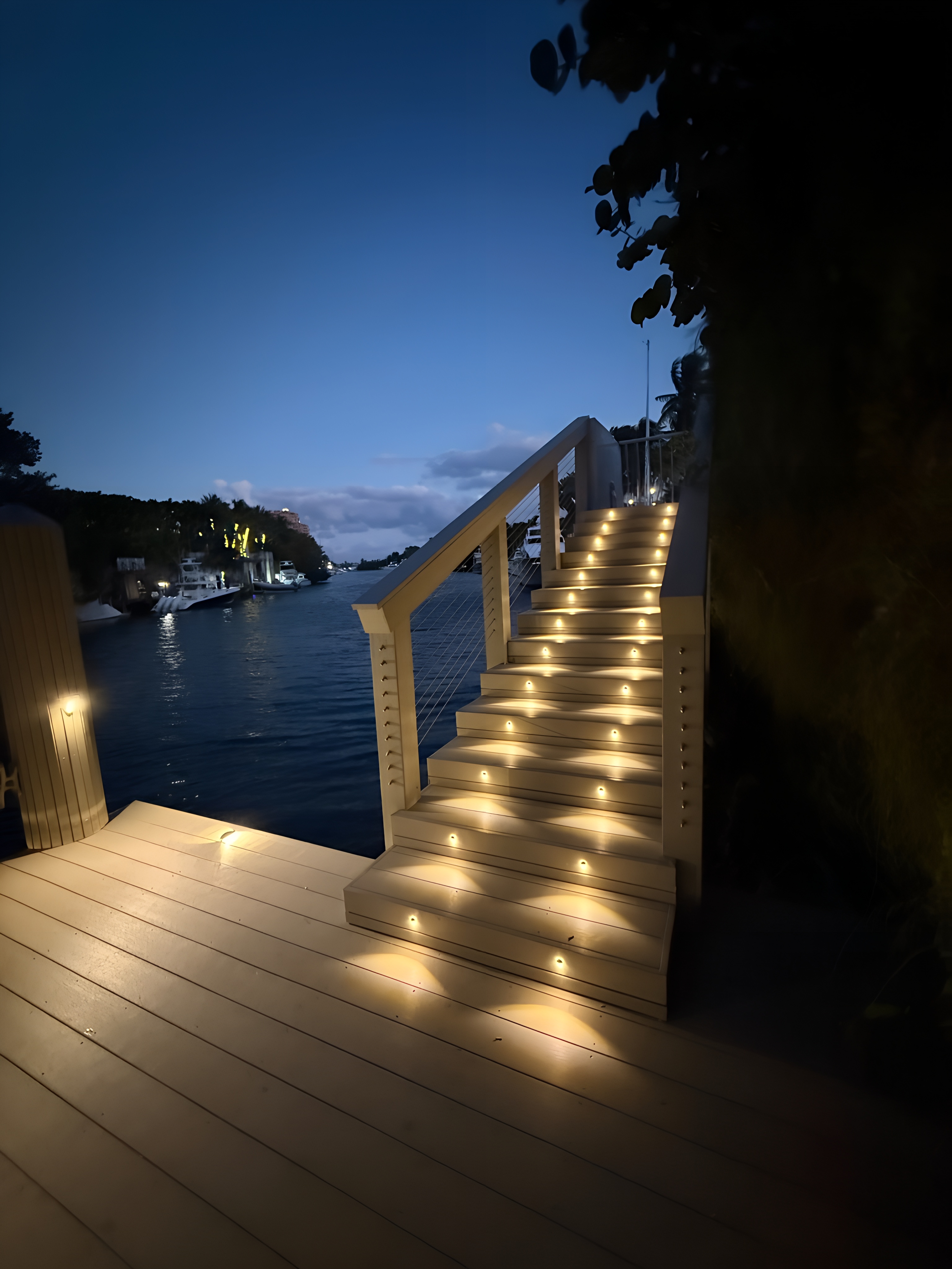 Custom Dock Stair Lighting