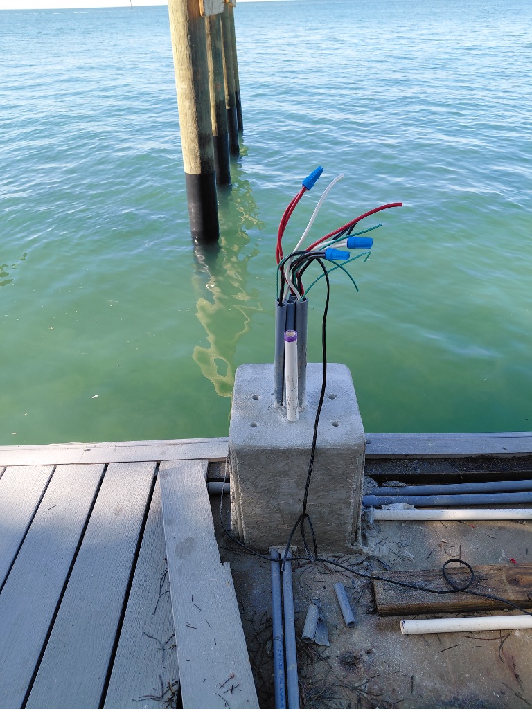 Boat Hoist Electrical — Concrete Base Set