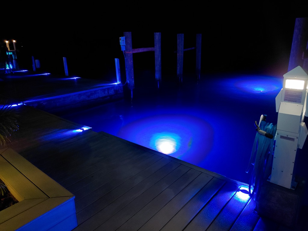 Purple RGBW Dock Lighting — Custom Color Scene