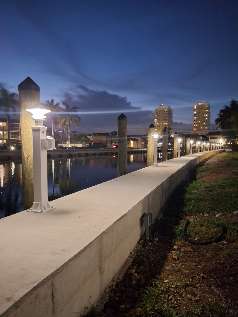 Seawall Lighting — Nighttime