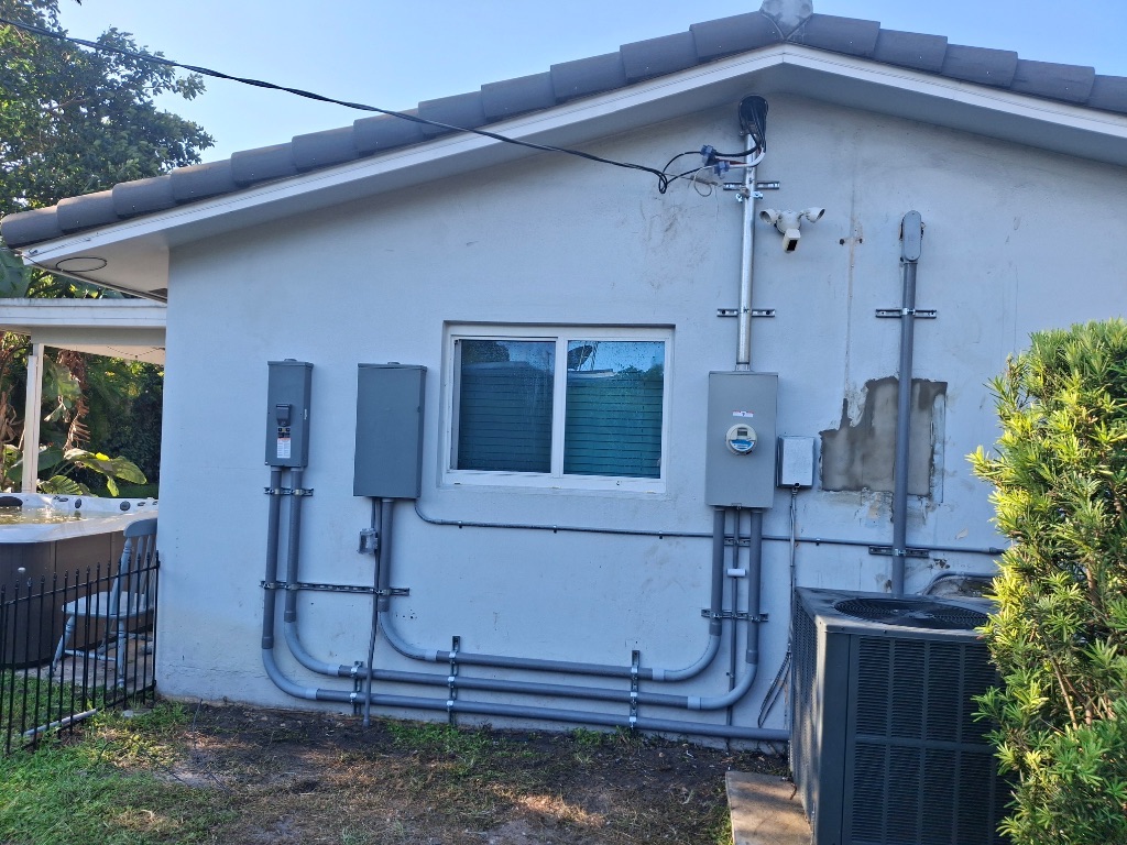 During — New Panel, Conduit Runs & Service Upgrade In Progress