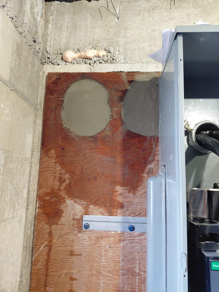 FPL Vault — Core Holes Patched with Concrete, Fully Sealed & Restored